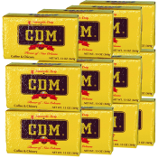 CDM Dark Roast Coffee & Chicory (Auto Drip) 13 oz Brick Pack of 12