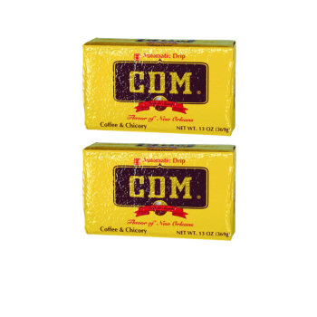 CDM Dark Roast Coffee & Chicory (Auto Drip) 13 oz Brick Pack of 2