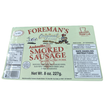 Foreman's Andouille 8 oz Foreman's Andouille 8 oz