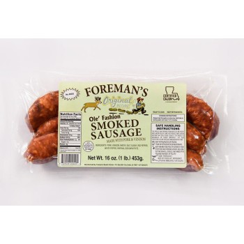 Foreman's Smoked Pork & Venison Sausage 16 oz