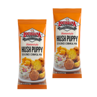 Louisiana Fish Fry Hush Puppy Seasoned Cornmeal Mix 7.5 oz - Pack of 2