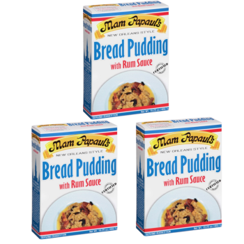 Mam Papauls Bread Pudding with Rum Sauce Pack of 3