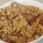 Monica's Cajun Chicken & Sausage Jambalaya Monica's Cajun Chicken & Sausage Jambalaya