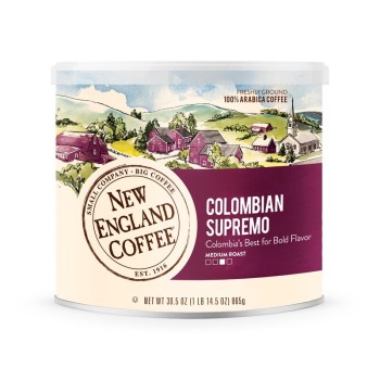 New England Coffee Colombian Supremo 30 oz can New England Coffee Colombian Supremo 30 oz can