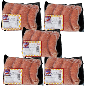 Poche's Fresh Beef & Pork Sausage 1 LB Pack of 5 Poche's Fresh Beef & Pork Sausage 1 LB Pack of 5