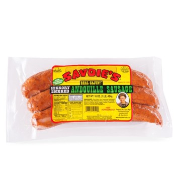 Savoie's Andouille sausage 16 oz Cajun hickory smoked sausage ready to cook