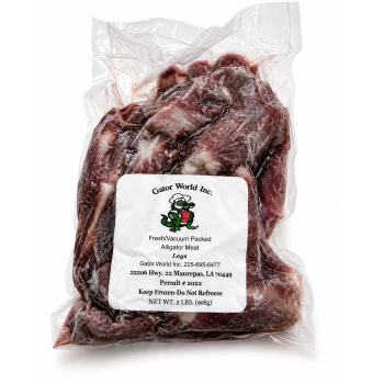 Alligator legs 2 lb bone-in Louisiana gator meat
