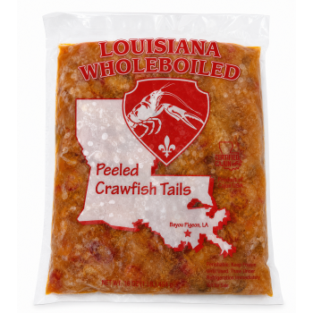 Louisiana crawfish tail meat 1 lb peeled fat-on frozen crawfish tails