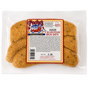 Poche's Crawfish Boudin 1 lb Package Poche's Crawfish Boudin Louisiana seafood boudin sausage 1 lb