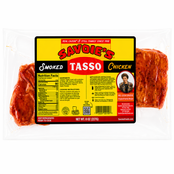Savoie’s Smoked Chicken Tasso 8 oz Cajun seasoning meat Savoie’s Smoked Chicken Tasso 8 oz vacuum sealed Cajun seasoning meat