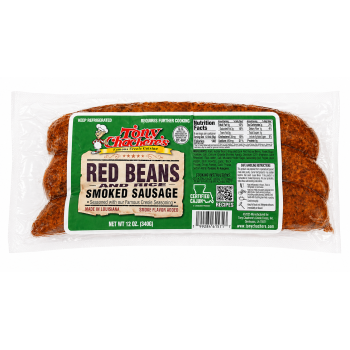 Tony Chachere’s Red Beans and Rice Smoked Sausage 12 oz Tony Chachere’s Red Beans and Rice Smoked Sausage 12 oz Cajun sausage